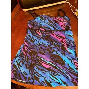 Great Lengths Swim Dress Swimsuit Womens Jungle Print Skirted size 16